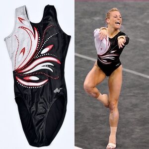 UGA Georgia Gymnastics Gymdogs 2009 Team Leotard NCAA Champions Competition WORN